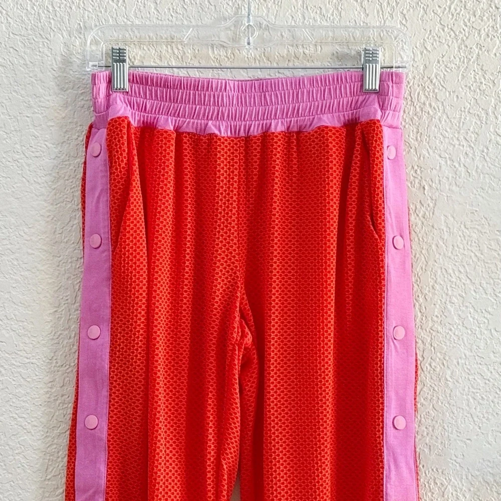 Free People Movement TrackSuit Nothing But Net Activewear Loungewear Pink Orange - Picture 8 of 13
